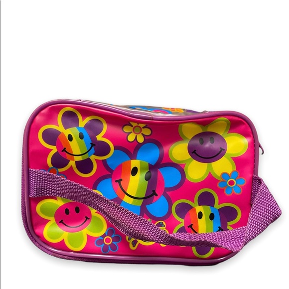 VINTAGE Lisa Frank Flowerpower Lunch Box Makeup Bag Y2K - Picture 5 of 5